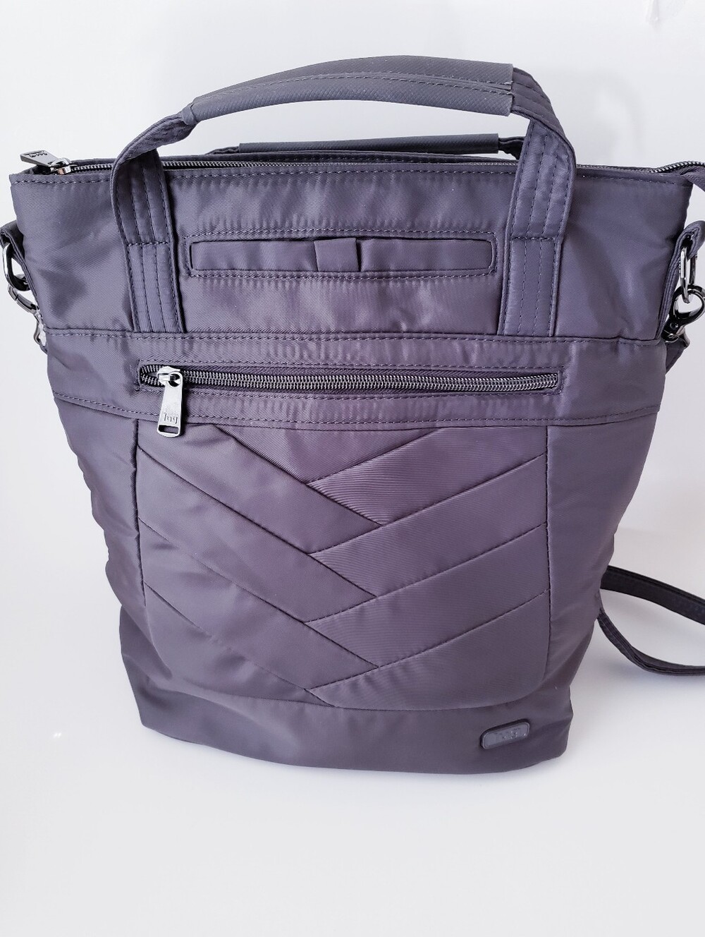 Lug Courier Gray Handbag